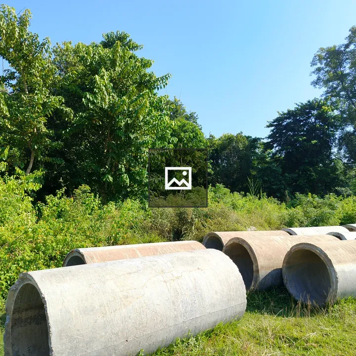 Concrete Drainage Pipes Row