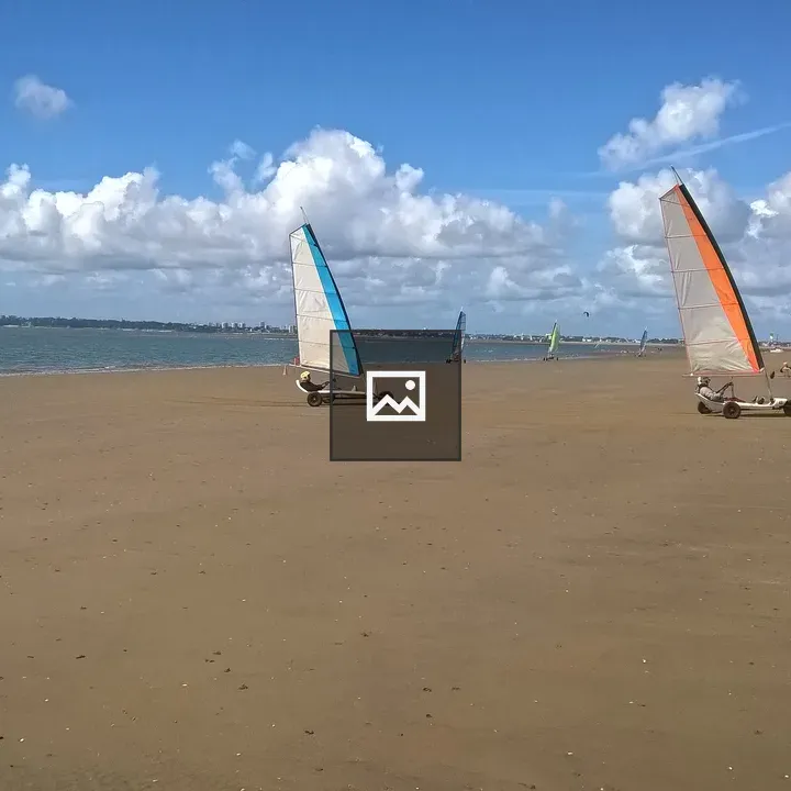 Sand yachting on a French Beach