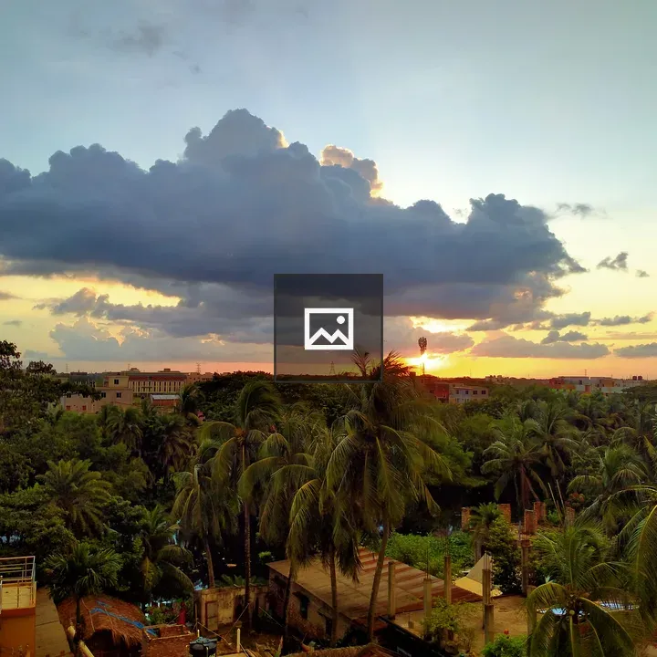 Sunset Over Palm Trees