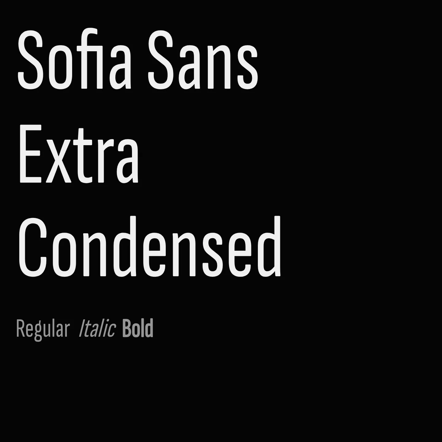 Sofia Sans Extra Condensed