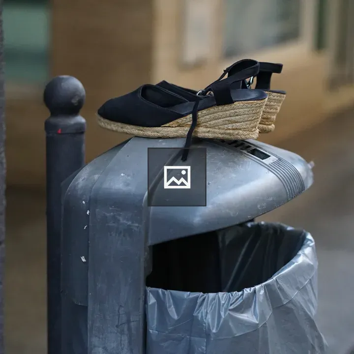 Pair of Esparto Shoes on Bin