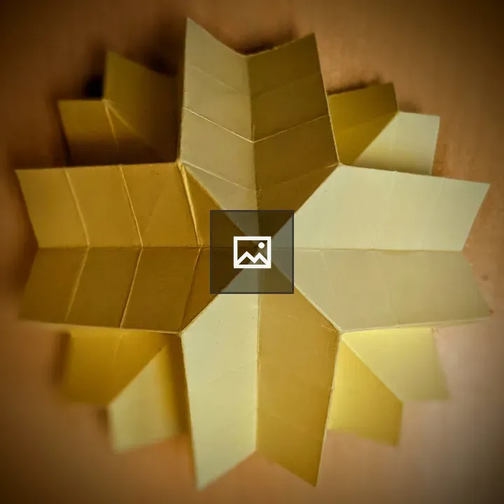 Folded sticky note star