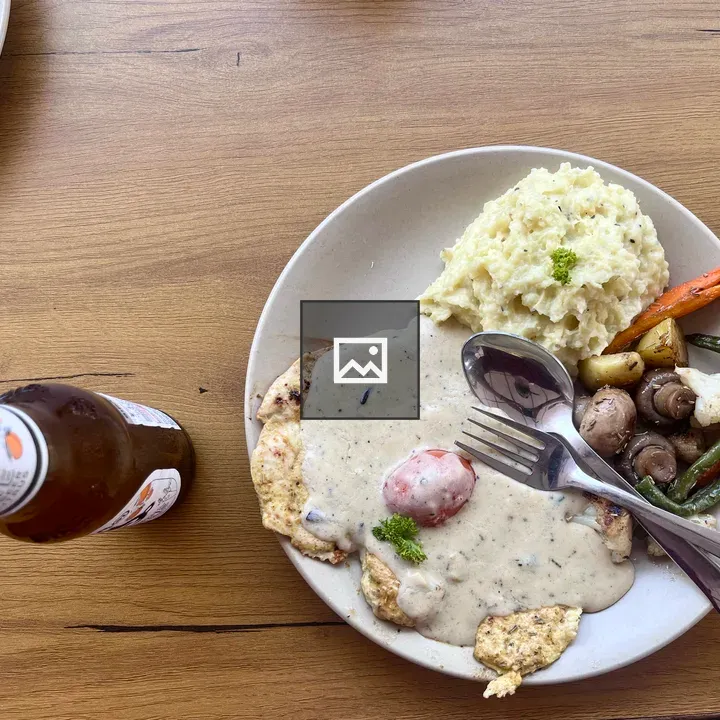 Tasty Steak Breakfast with Beer