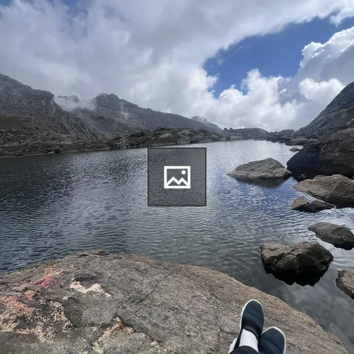 Mountain Lake with Rocky Shore