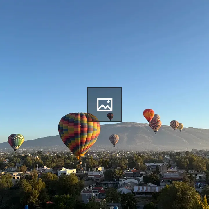 Colorful hot air balloons