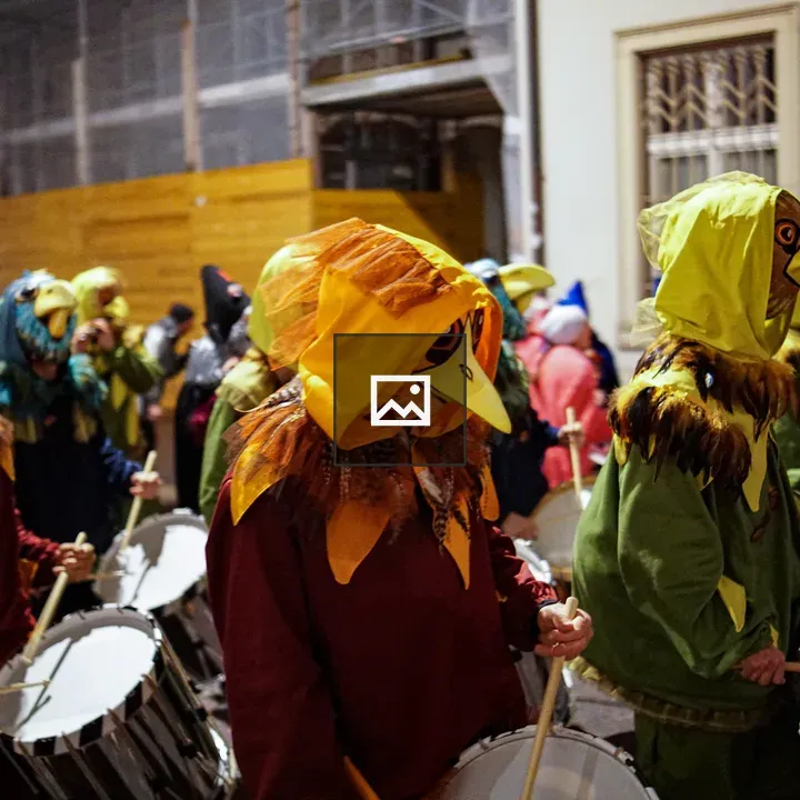 Parade Participants in Fasnacht Costumes