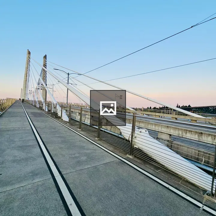 Tilikum Crossing Bridge Path at Sunset