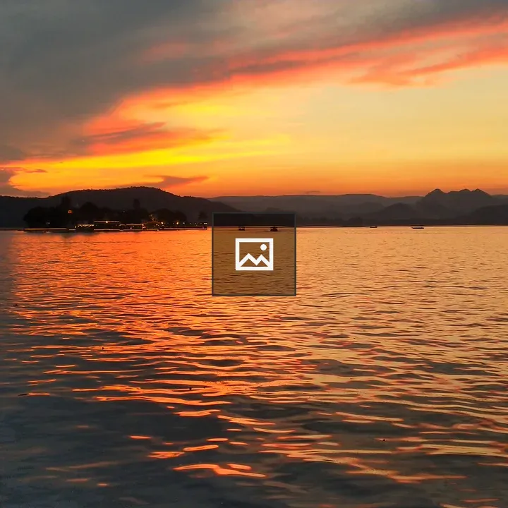 Sunset lake view