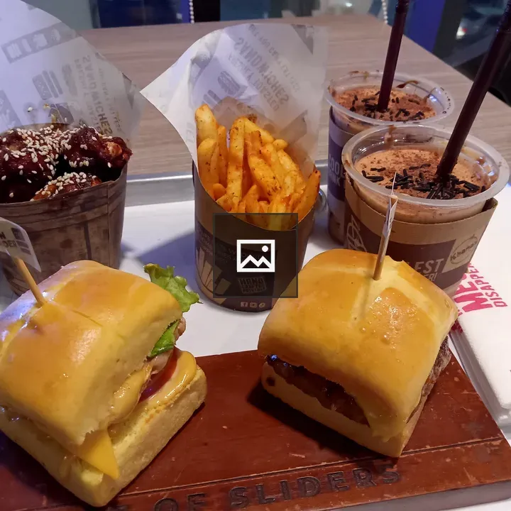 Burgers, Wings, Fries and Drinks