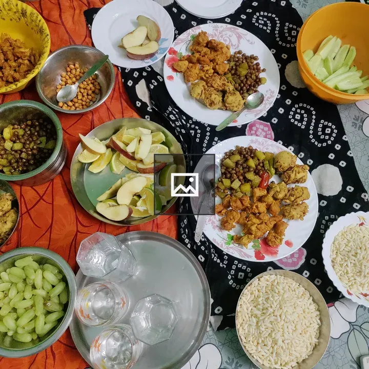Table of Dishes and Tableware
