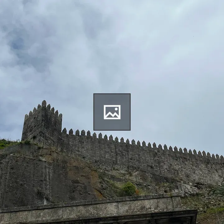 Castle Wall Over Porto River