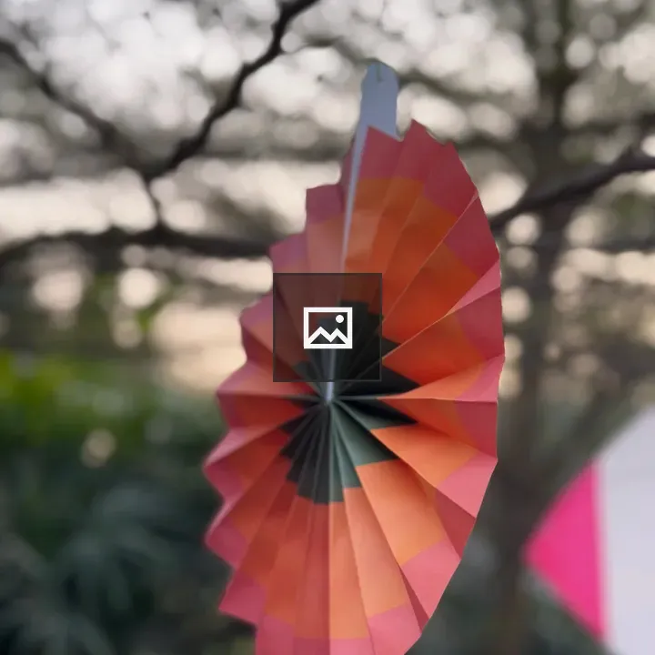 Colorful Paper Pinwheel Ornament
