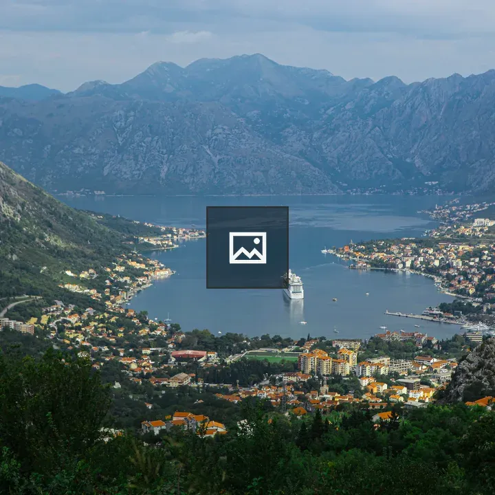 Cruise Ship in Fjord-Like Bay