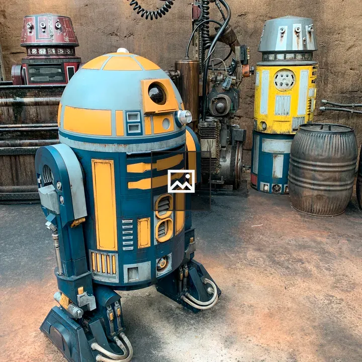 Blue and Yellow Astromech Droid