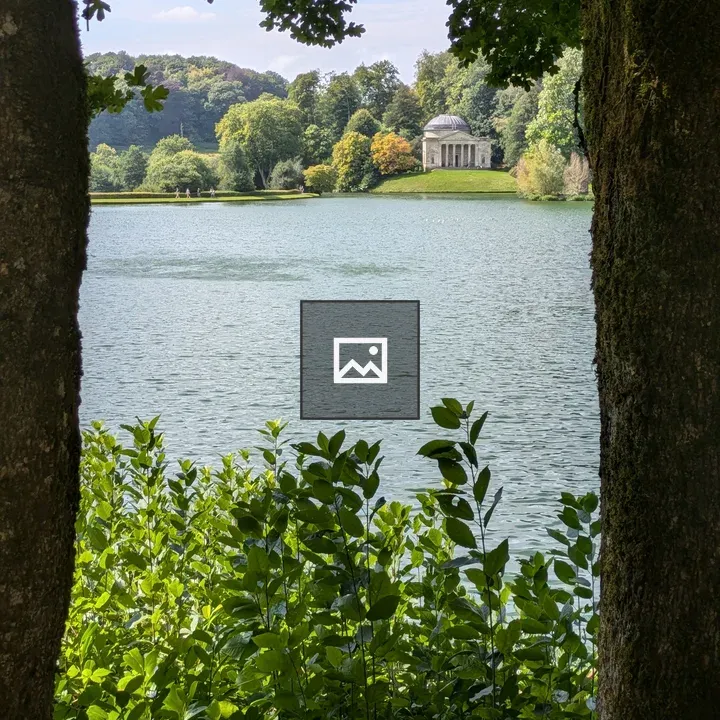 Temple View Across Lake at Stourhead