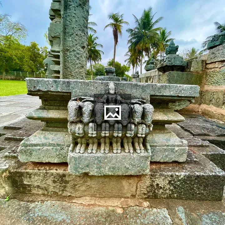 Broken sculpture of Lord Sun