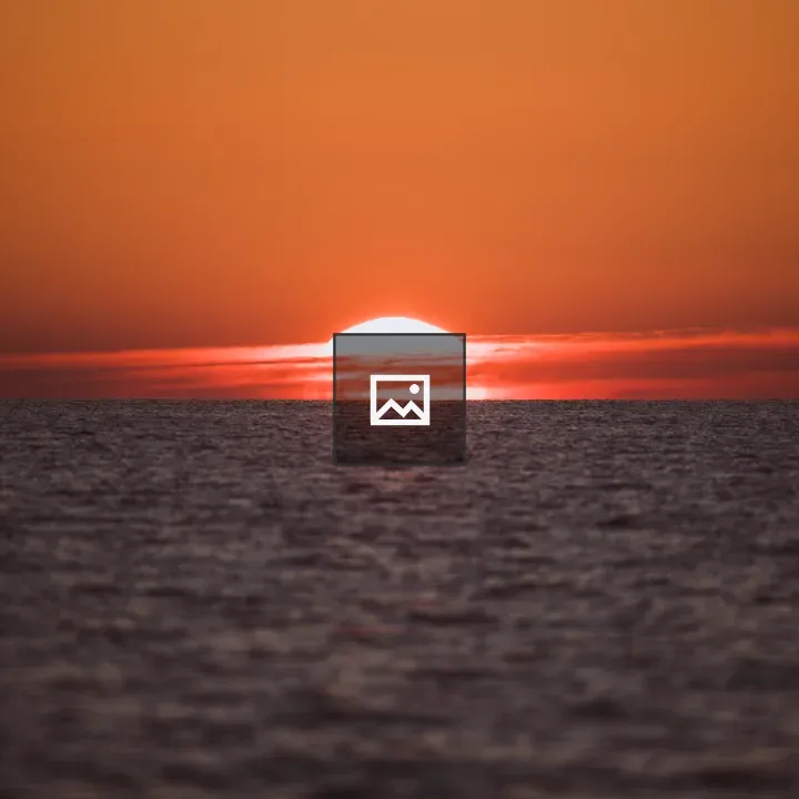 Sunset over Baltic Sea horizon