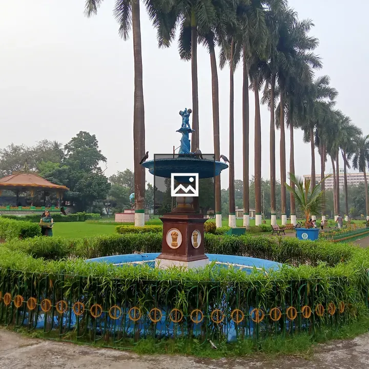 Fountain and Trees in Eden Gardens Park