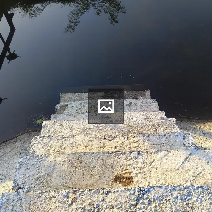 Close-up of weathered concrete steps