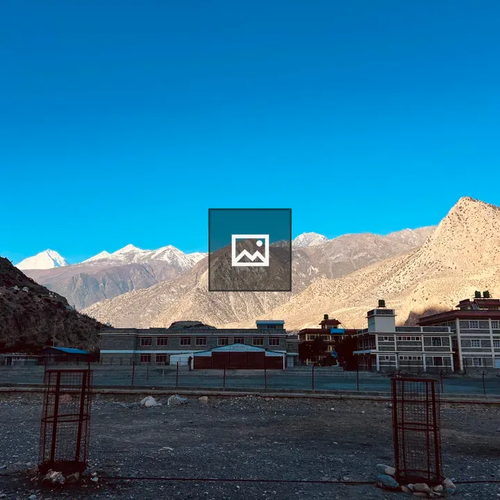 Mountain landscape under clear blue sky