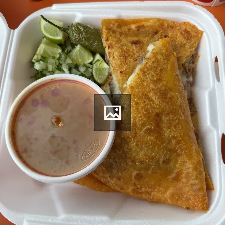 Birria quesadillas plate