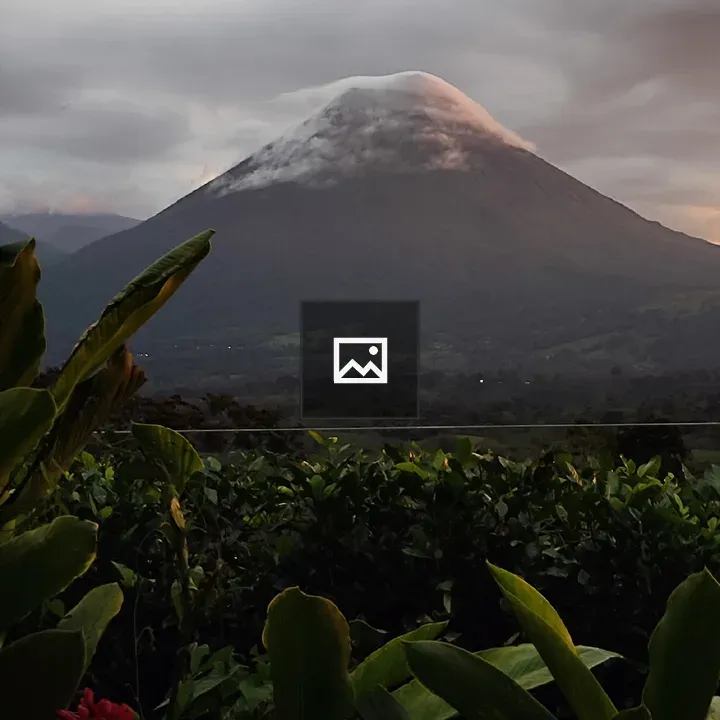 Volcano Cloud-Capped Landscape