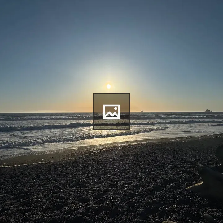 Sunset at Rialto Beach shoreline