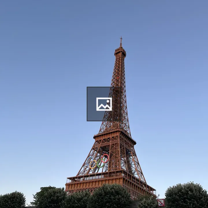 Eiffel Tower with Olympic Rings