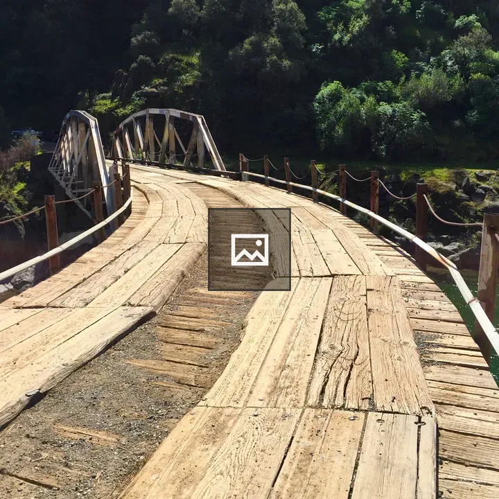 Old wooden vehicle bridge