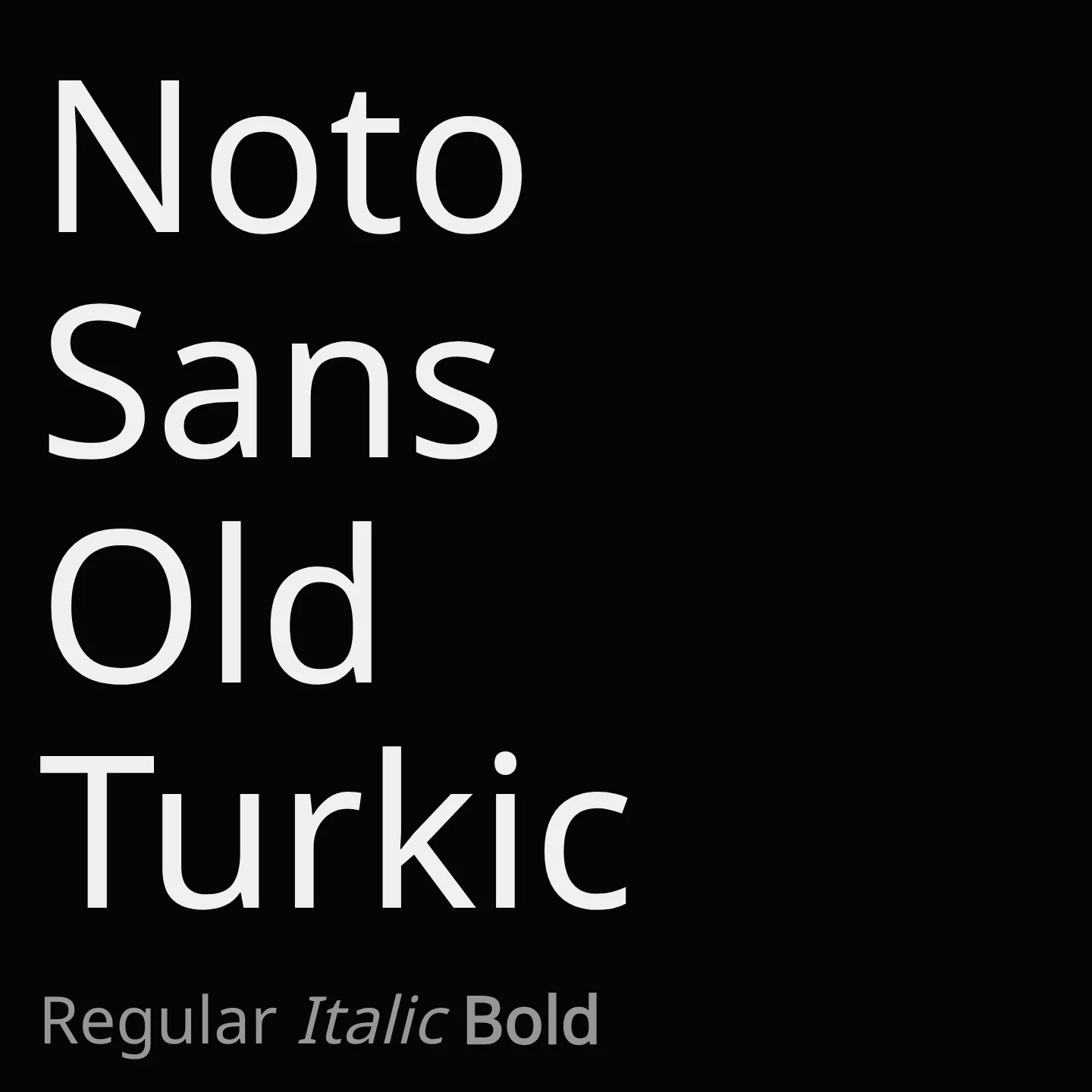 Noto Sans Old Turkic