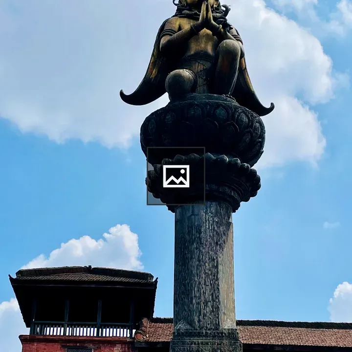 Golden Garuda Statue Portrait