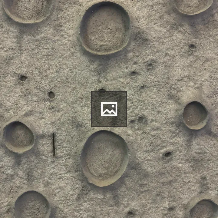 Moon-textured concrete wall