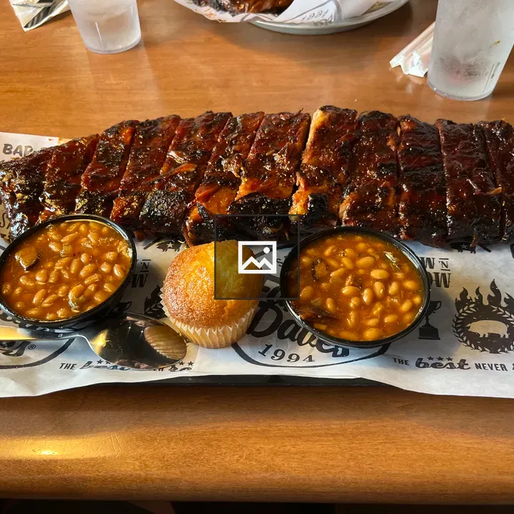 Ribs with Beans and Cornbread