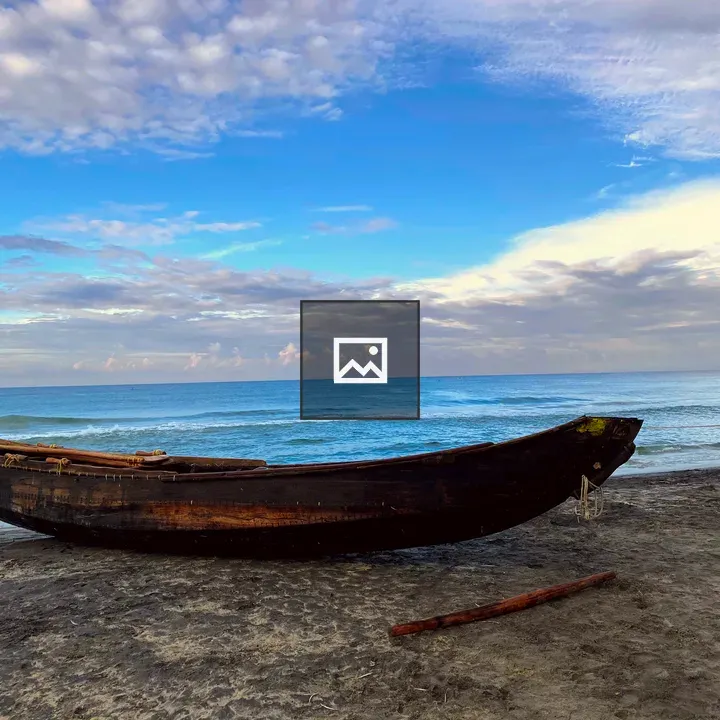 Boat on sandy beach