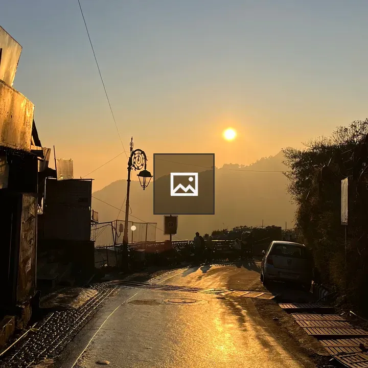 Sunset over Mussoorie street