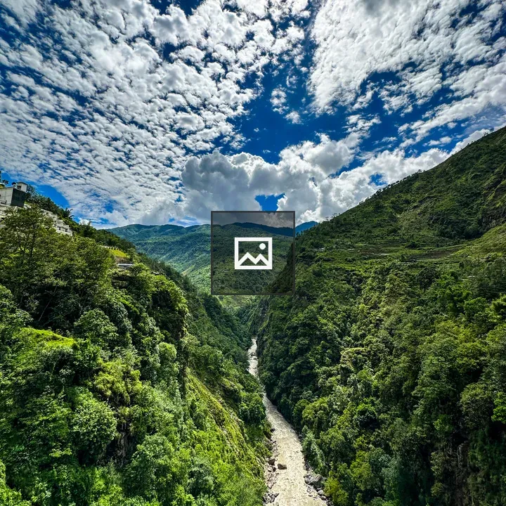 River in green valley
