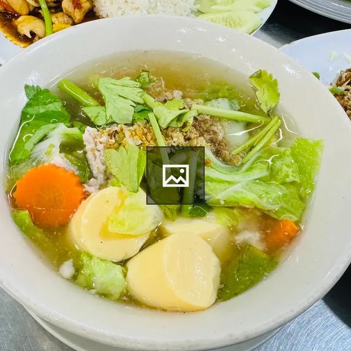 White Bowl of Vegetable Soup
