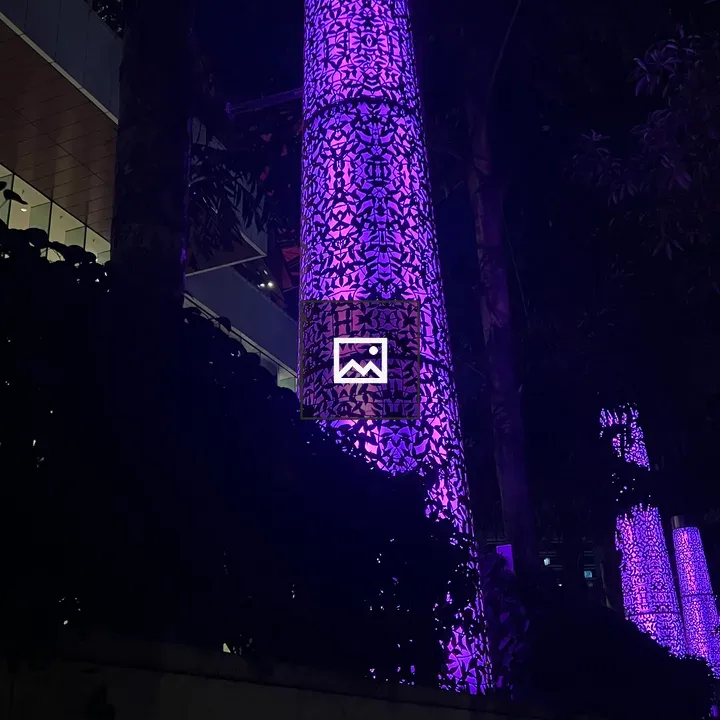 Jio World Convention Center Fence at Night