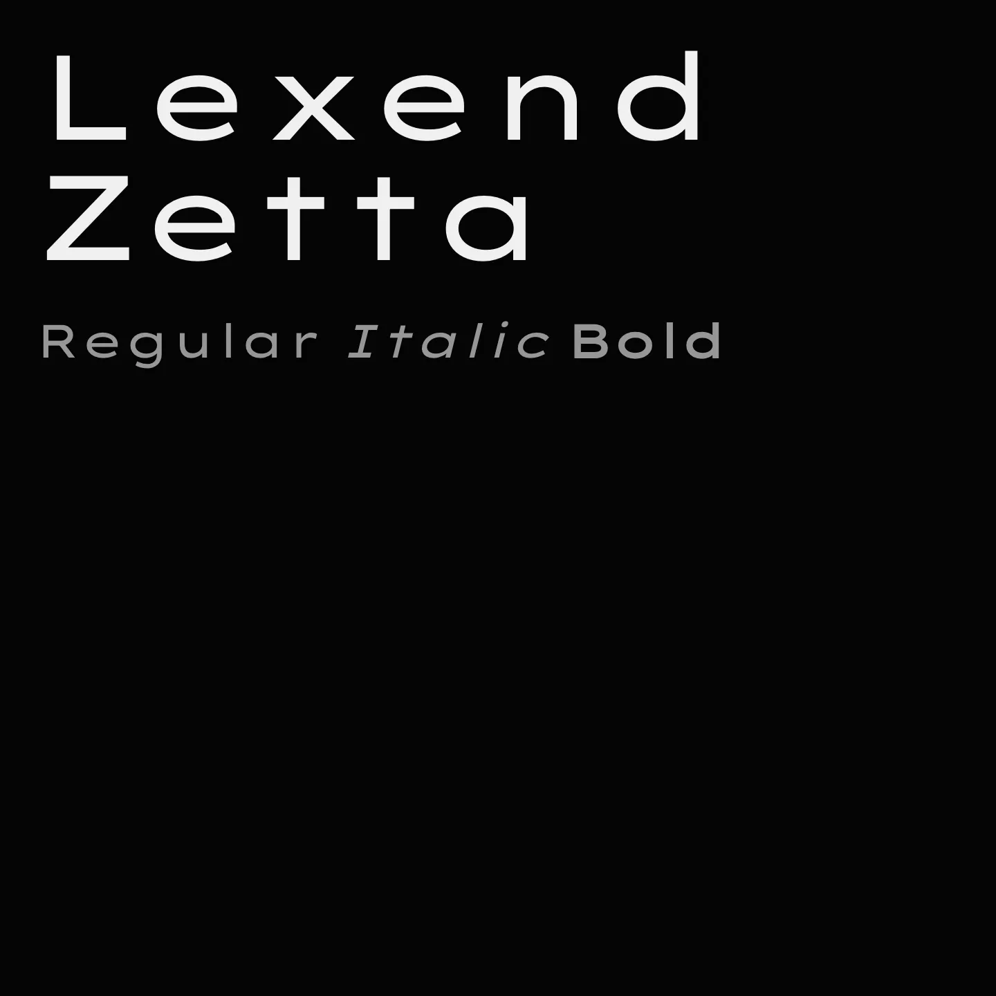 Lexend Zetta