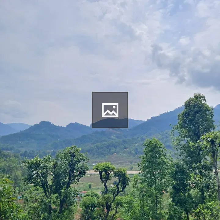 Scenic green hills and mountains