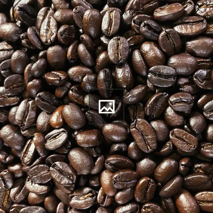 Close-up of Dark Roasted Coffee Beans