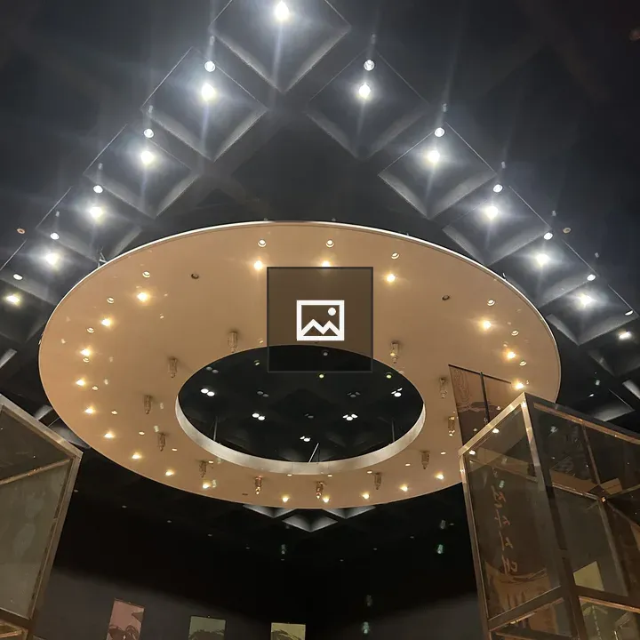Modern circular ceiling interior