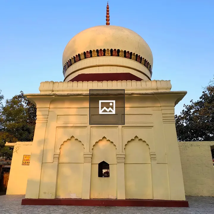 Tranquil Hindu temple under blue sky