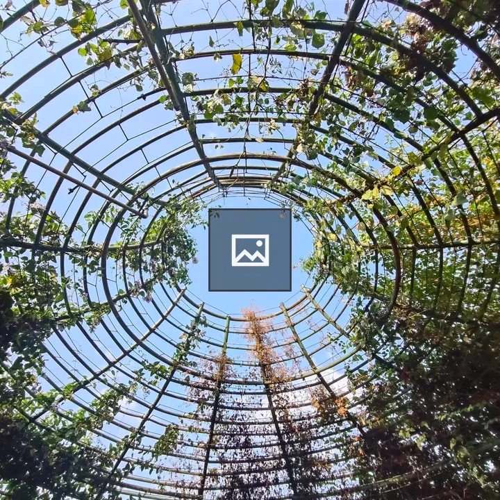 Overhead Circular Garden Trellis