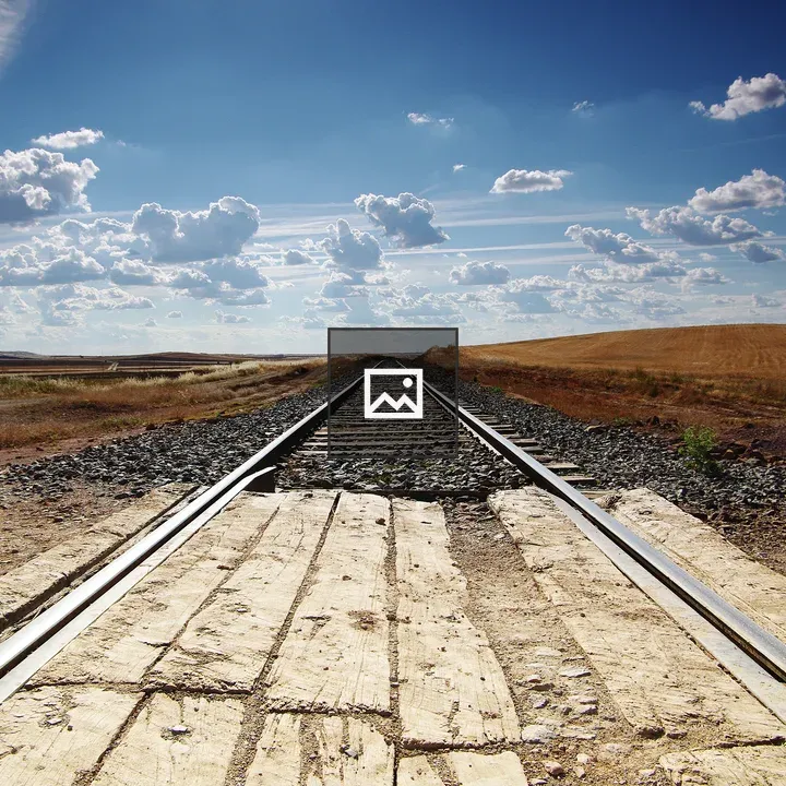 Railroad tracks in Spanish countryside