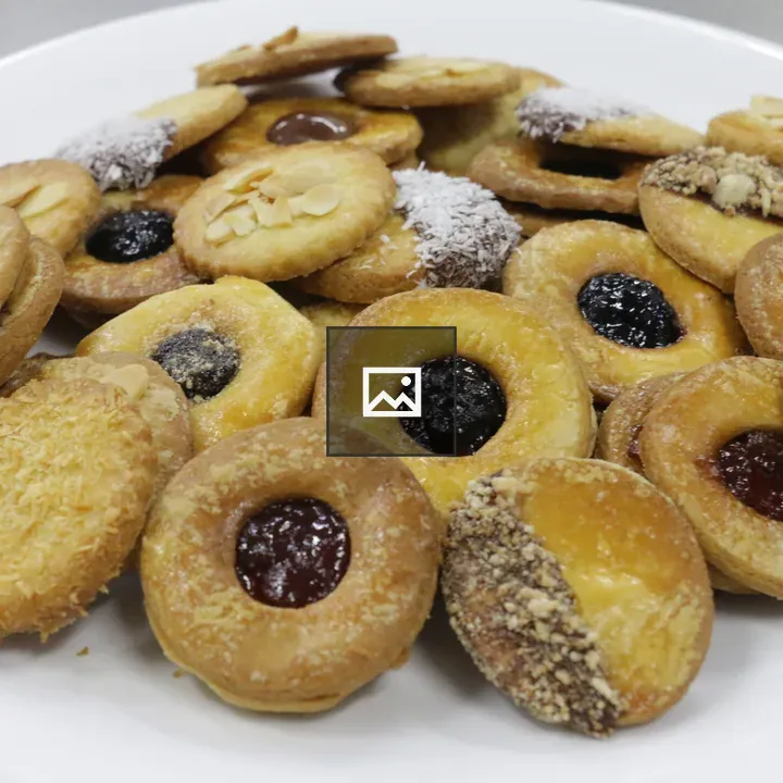 Plate of assorted cookies