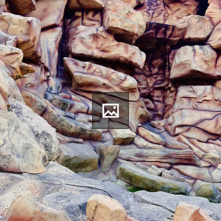 Artificial rock formation in canyon style