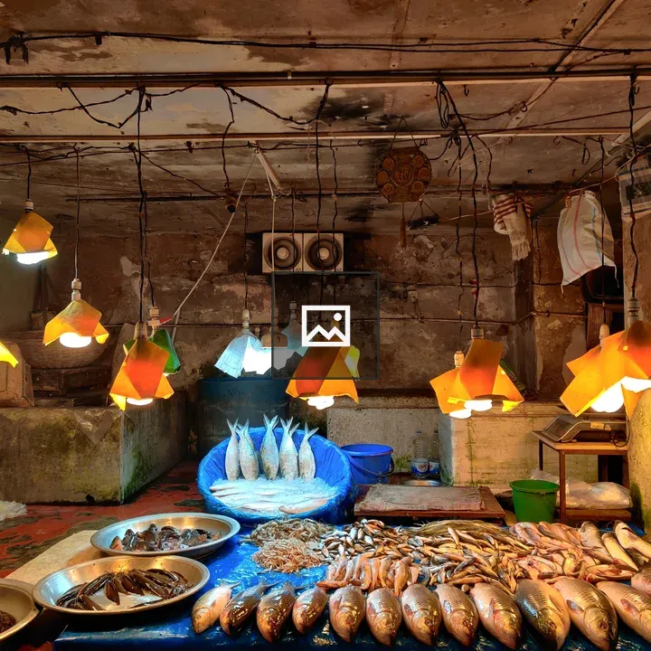 Rustic Seafood Market Stall