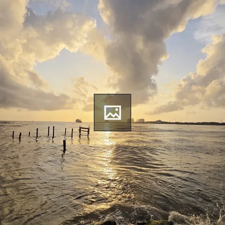 Sunset over calm sea