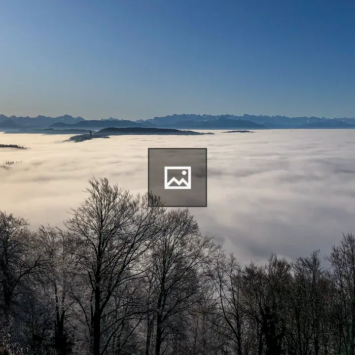 Sea of fog over Zurich Alps